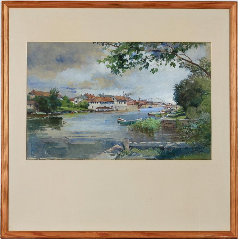 REGINA KYLBERG-BOBECK, akvarell, sign o dat 1892.