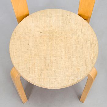 Alvar Aalto, stolar, 4 st, modell 66, Artek 1980-tal.