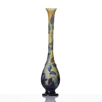 Emile Gallé, an Art Nouveau cameo glass vase, Nancy, France.