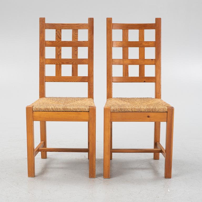 A pair of pine chairs, 1950's/60's.