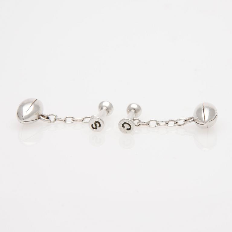MANSCHETTKNAPPAR, sterling silver, Birmingham, 1900-talets slut.