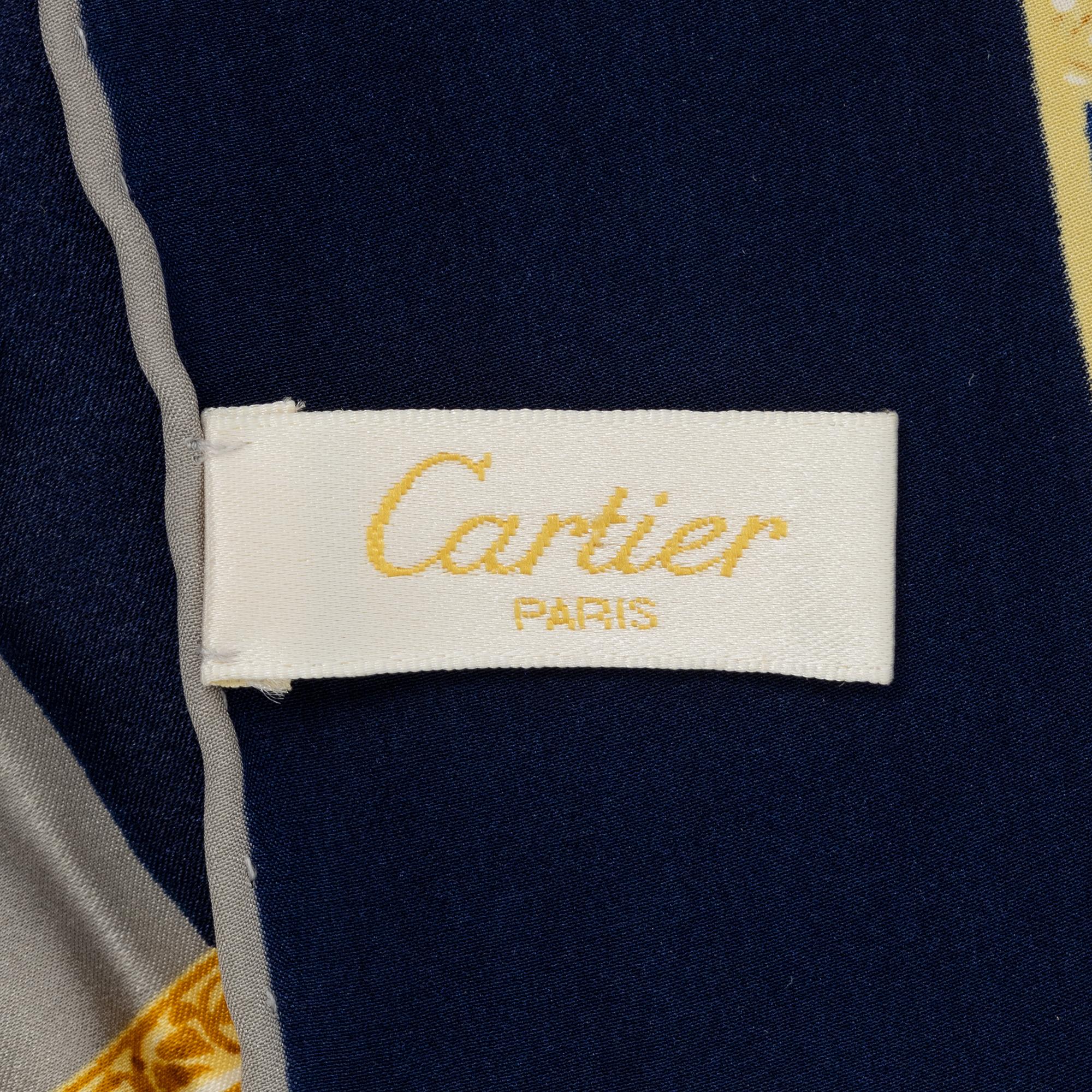 Cartier, a satin silk scarf.