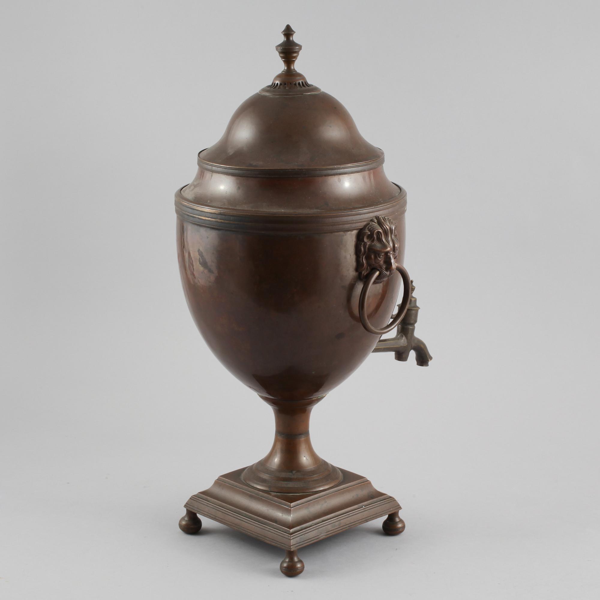 SAMOVAR, gulmetall, 1800-tal.