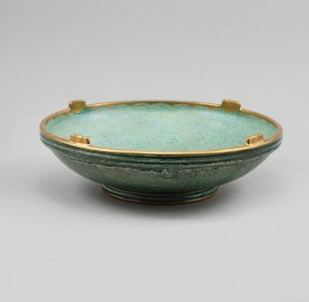 SKÅL, flintgods, Josef Ekberg, Gustavsberg, 1900-talets första hälft.