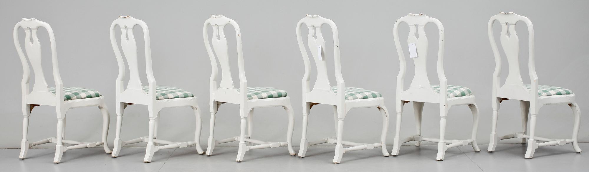 STOLAR, 6 st, rokokostil, 1900-tal.