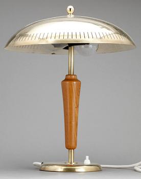 BORDSLAMPA, mässing, 1900-talets mitt.
