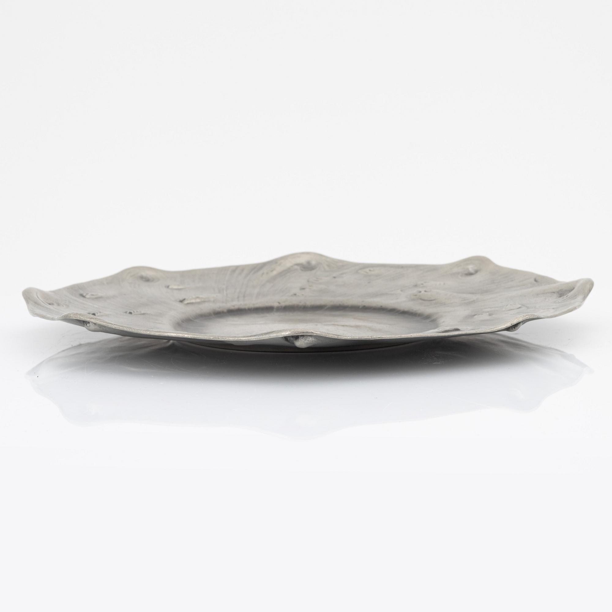 Olof Ahlberg, a pewter dish, Stockholm 1958.