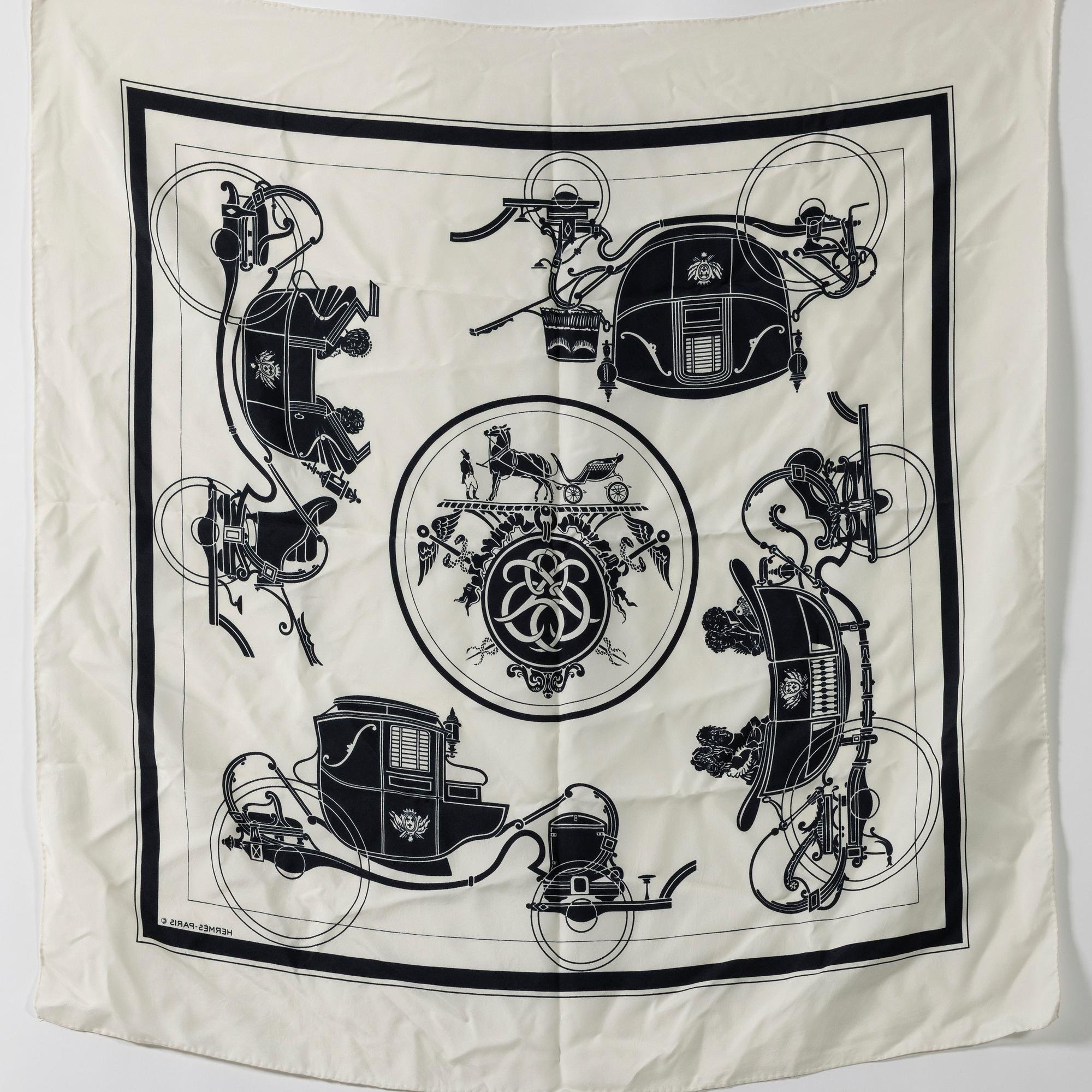 Hermès, scarf, “Ex-Libris”.
