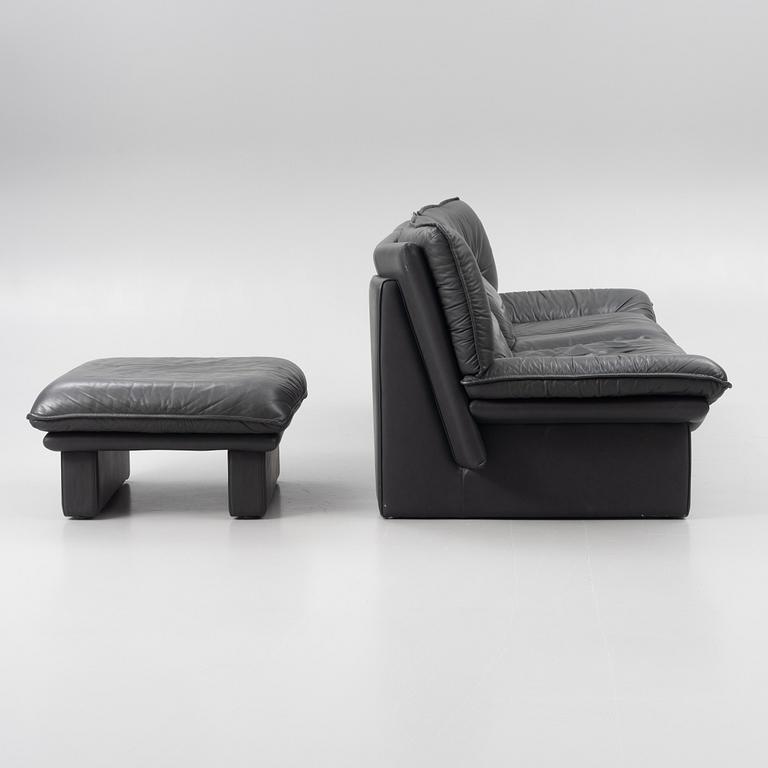 Nicoletti Salotti, an "Ambassador" sofa with ottoman, Italy 1970s-1980s.