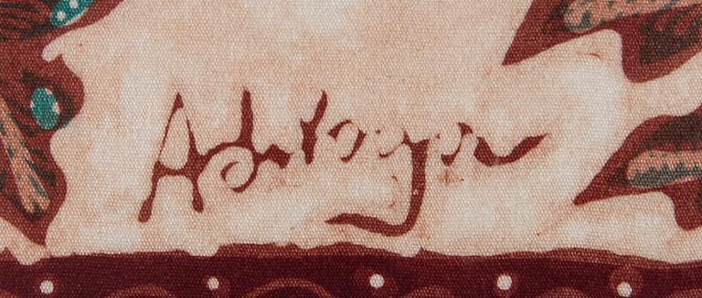 TEXTILTAVLA / BATIKTRYCK, Java, 1900-talet.