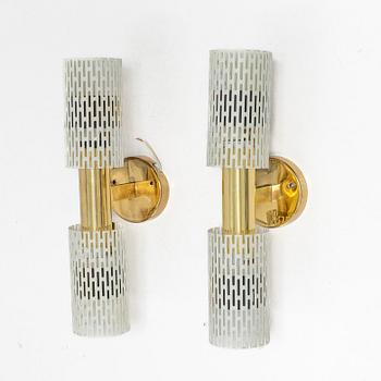 Harald Notini, wall lamps, a pair, model 8820, Böhlmarks, 1940s/1950s.