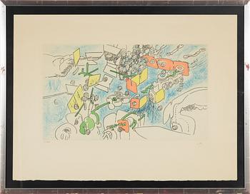 Roberto Matta, etching in colours, signed 56/100.