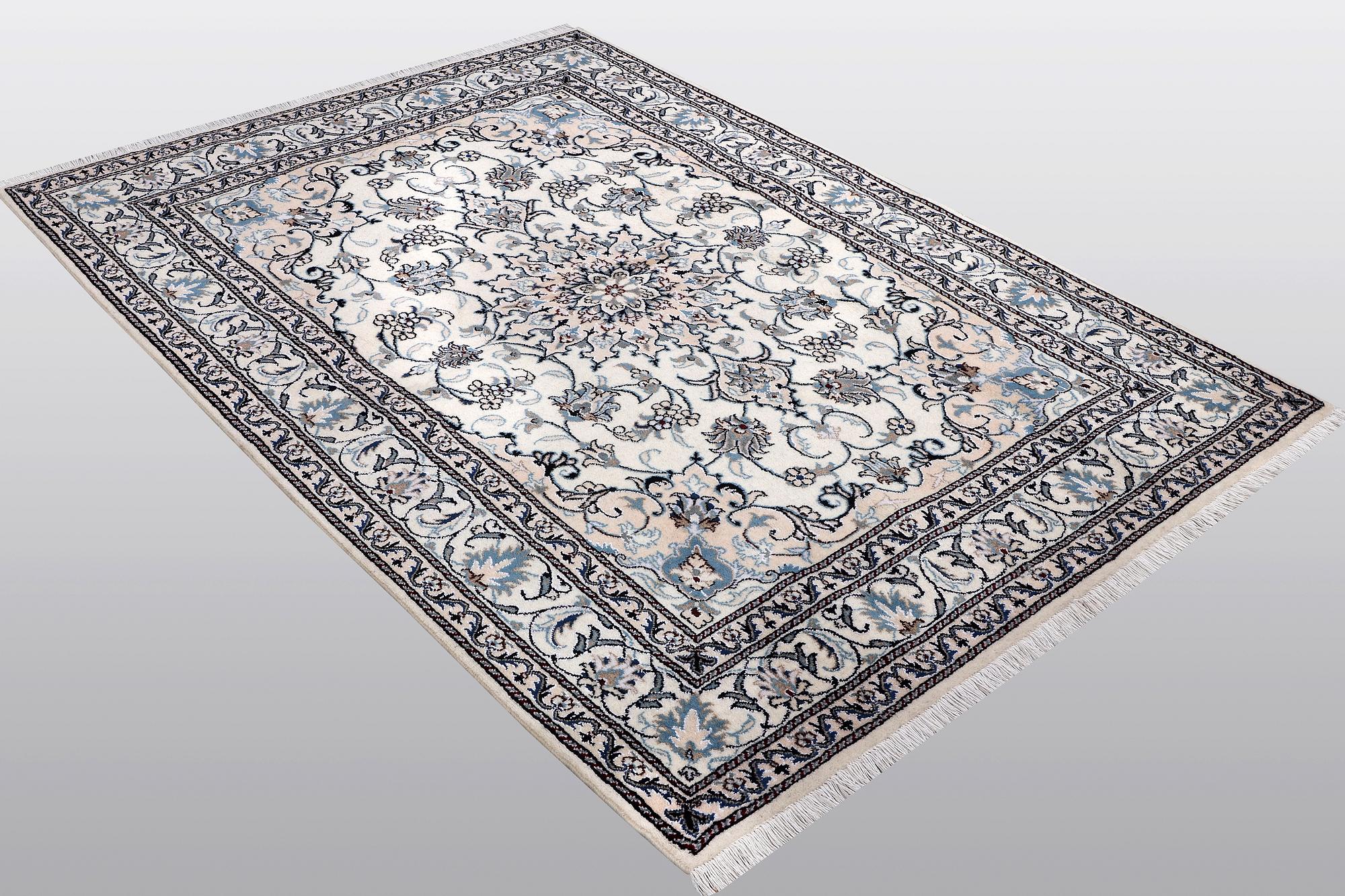 Matto, Nain, 9 LAA, part silk, ca 212 x 150 cm.