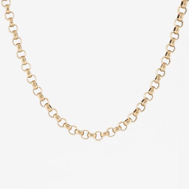 Sigill 14K guld och graverad gulaktig sten, möjligen citrin.