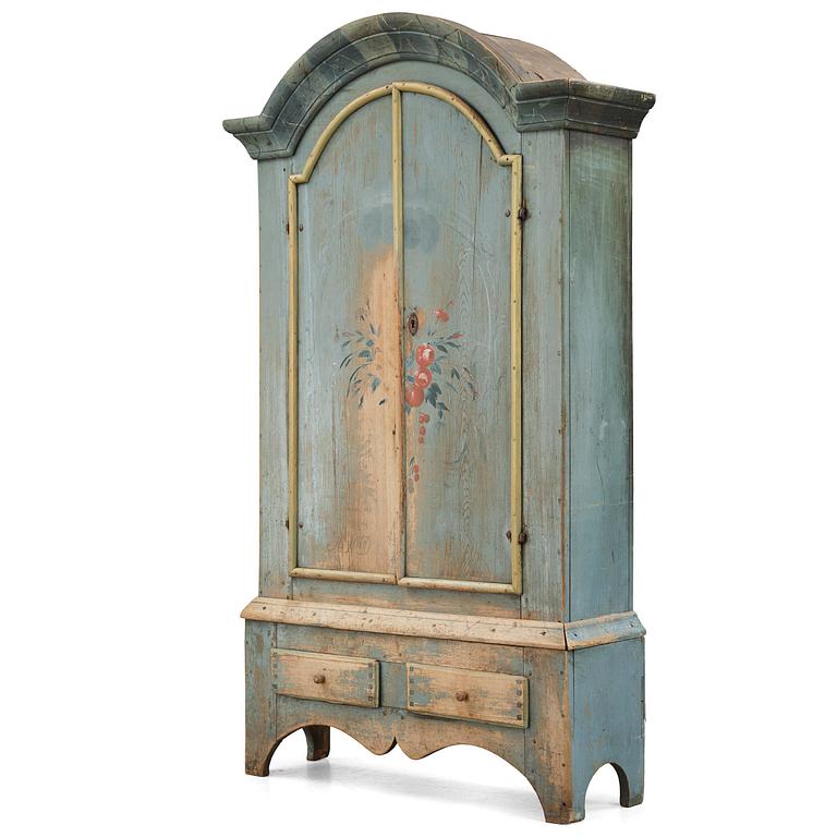 A Swedish polychrome-painted cabinet from Jämtland, presumably painted by Pehr Sundin (1760-1827).