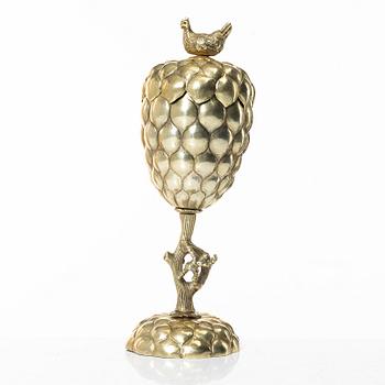 A silver gilt grape cup, historicism, 19th Century.