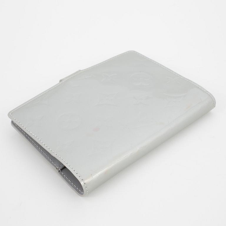 LOUIS VUITTON, a silver grey vernis calender, "Agenda PM".