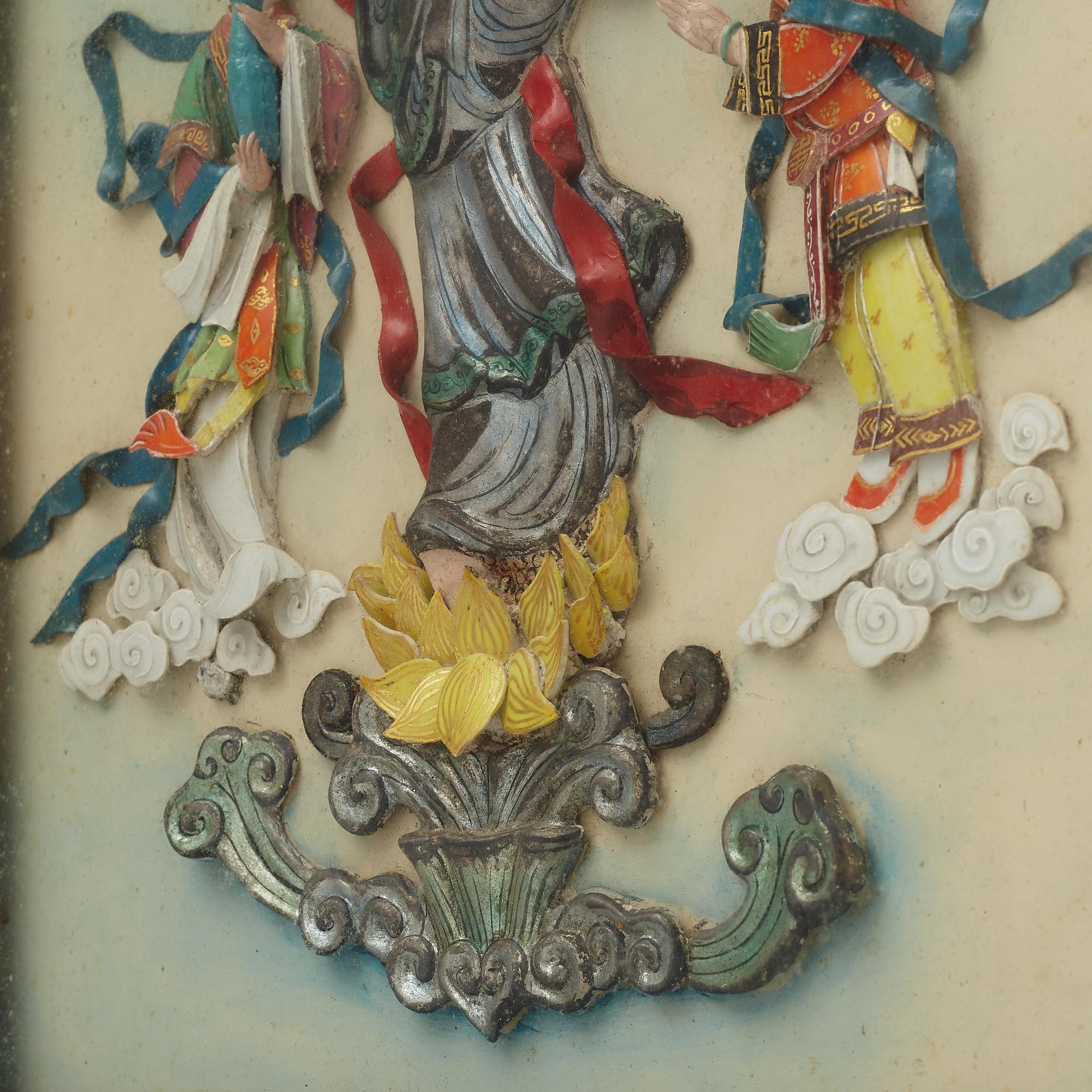 A metal relief, China, second half of the 20th century.