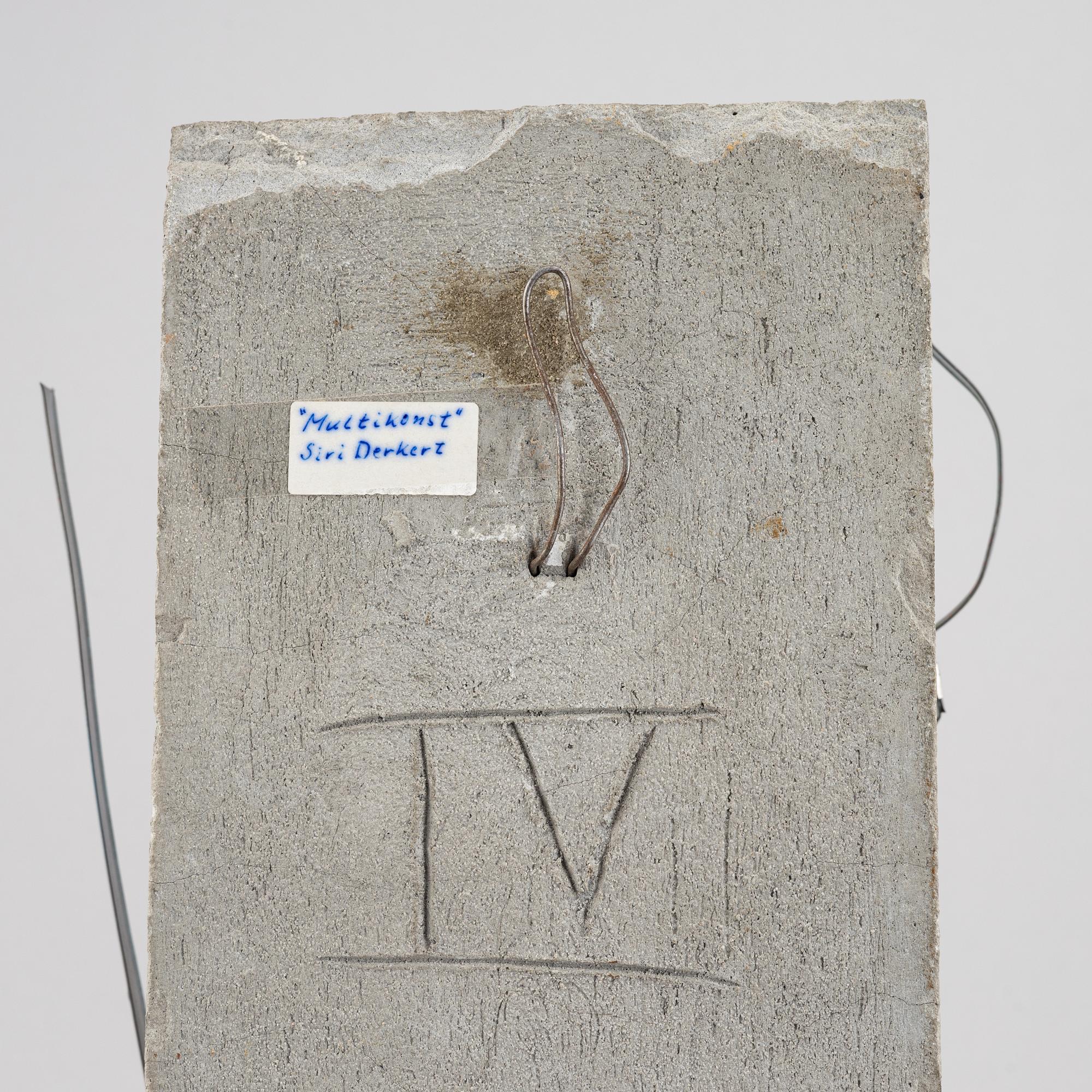Siri Derkert, "Multikonst", Gestalt, Väggrelief.
