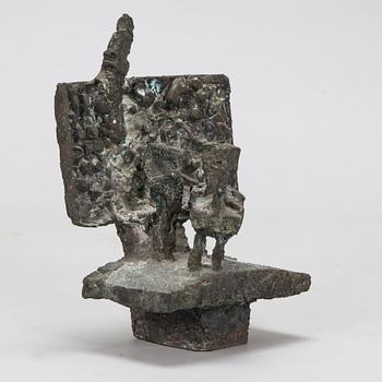 Kari Juva, a bronze sculpture, signed and dated -88 and monogram signed.