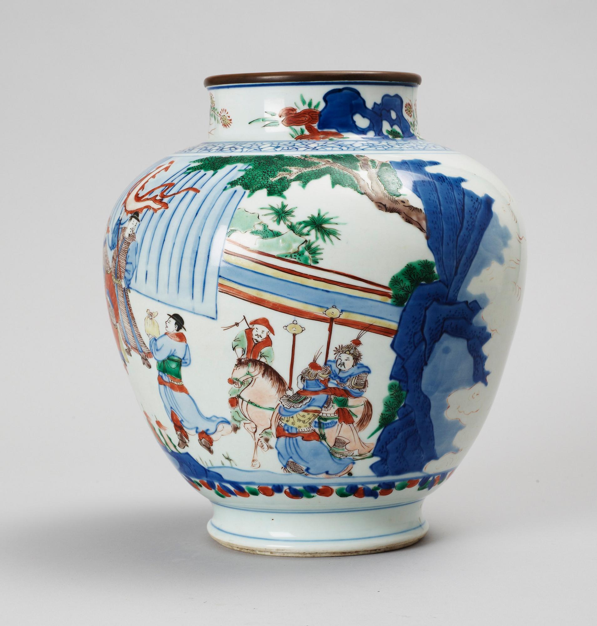 KRUKA, porslin, Kina sen Qing ca 1900.