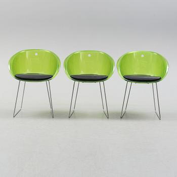 Three 'Gliss' chairs, Pedrali, Italy, end of the 20th century.