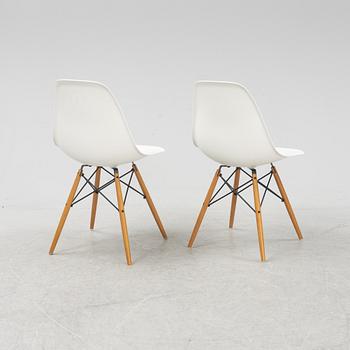 A set of 6 'Plastic chairs DSW' by Charles and Ray Eames for Vitra.