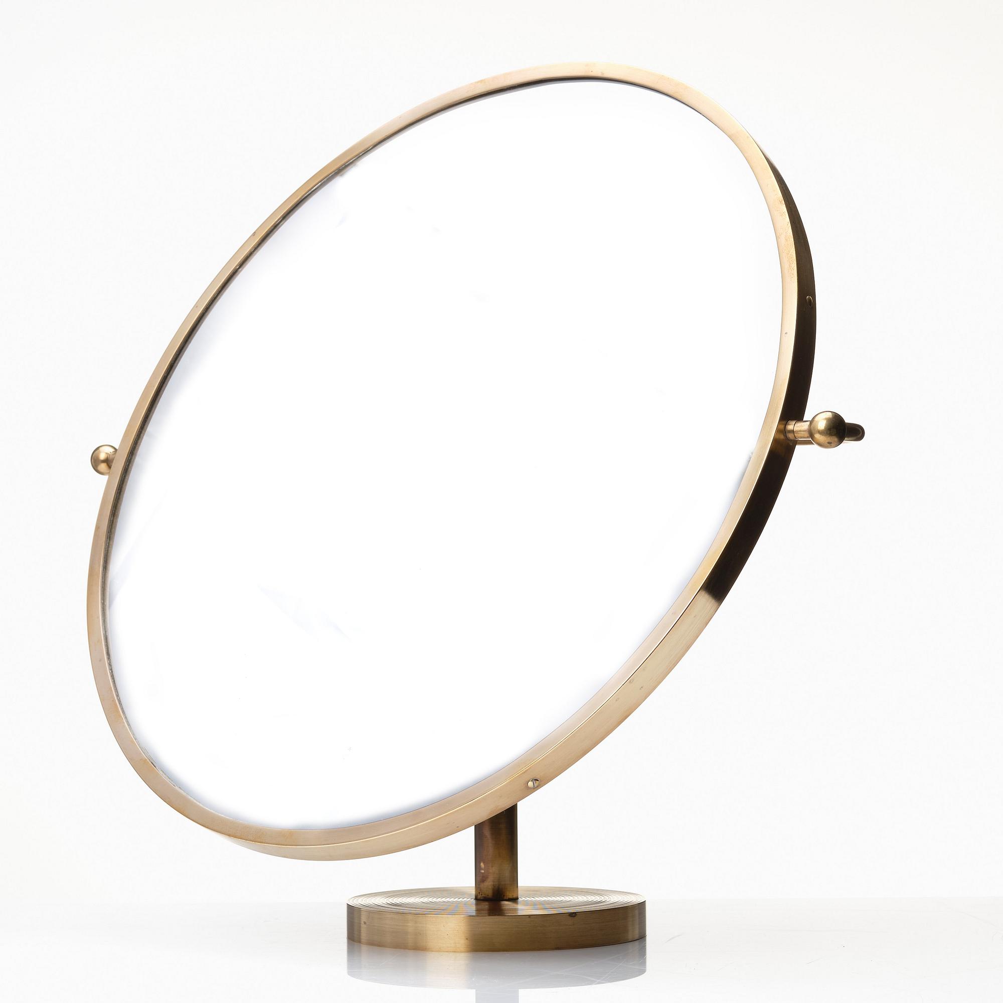 Josef Frank, a table mirror, 'model 2214', Firma Svenskt Tenn, Stockholm 1940-50s.