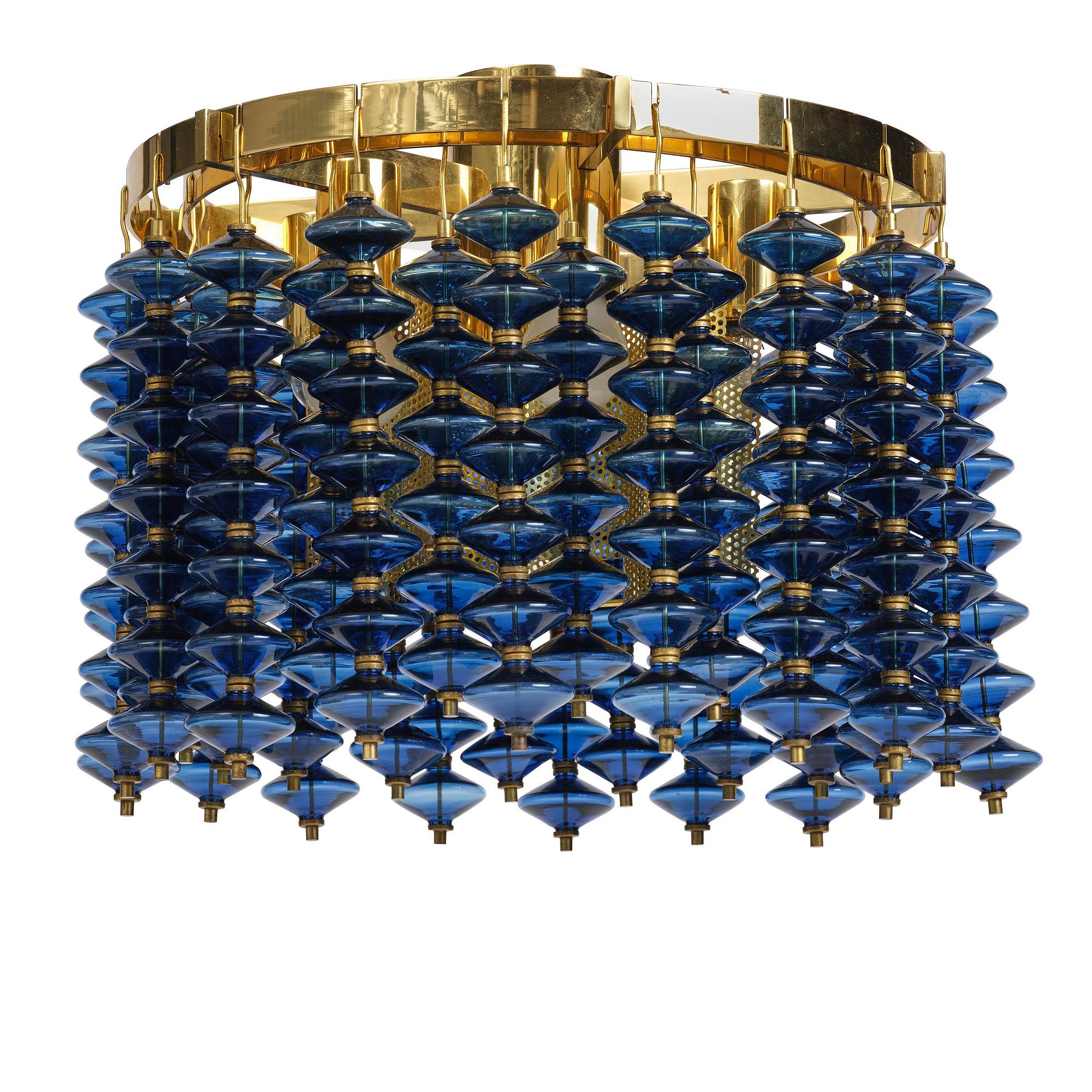 Hans-Agne Jakobsson, an "Estrella" ceiling lamp model T 580, Hans-Agne Jakobsson AB, Markaryd, 1960s-70s.