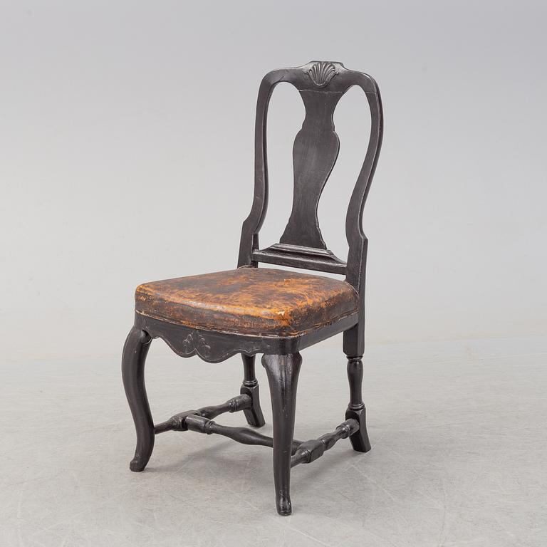An 18th century rococo chair.