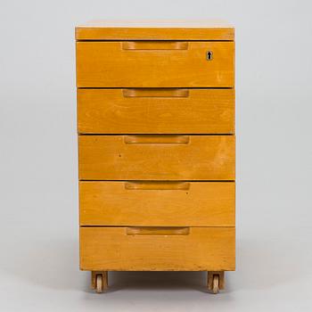 Aino Aalto, An early 1930s 'B96' drawer unit for O.Y. Huonekalu-ja Rakennustyötehdas A.B. Finland.