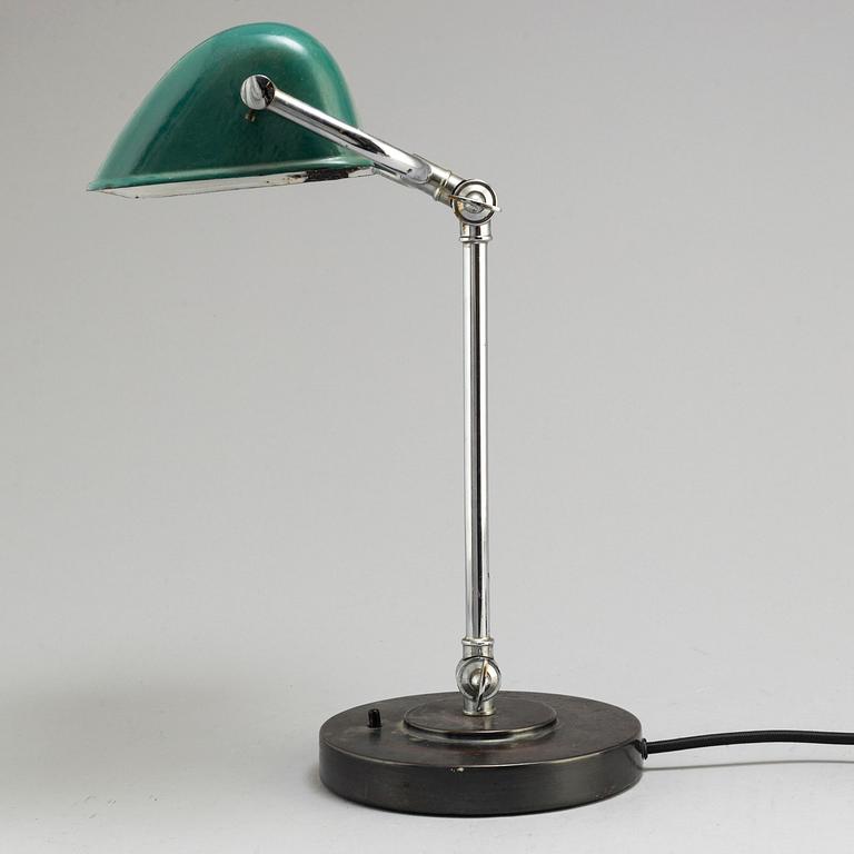 BÖHLMARKS LAMPFABRIK, a table light, 1930's.