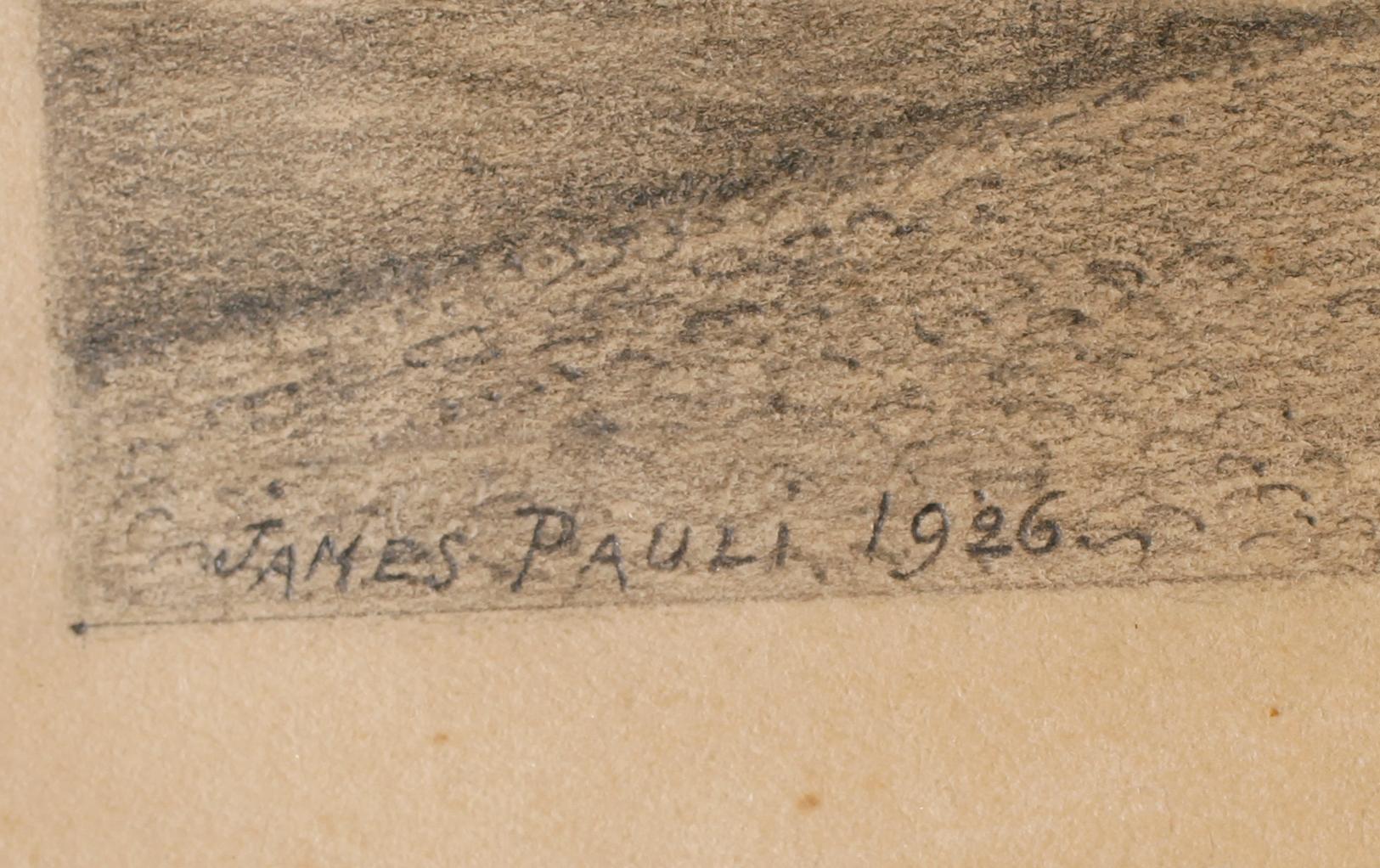 JAMES PAULI, 2 st, blyertsteckningar, signerade och daterade 1926.