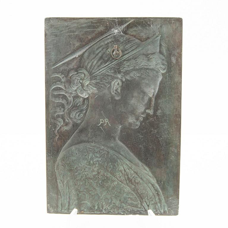 Relief, brons, Sankt Cecilia, 1900-tal.