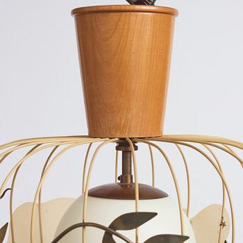 Hans Bergström, a rare ceiling lamp model "5A", ateljé Lyktan, Åhus 1940s.