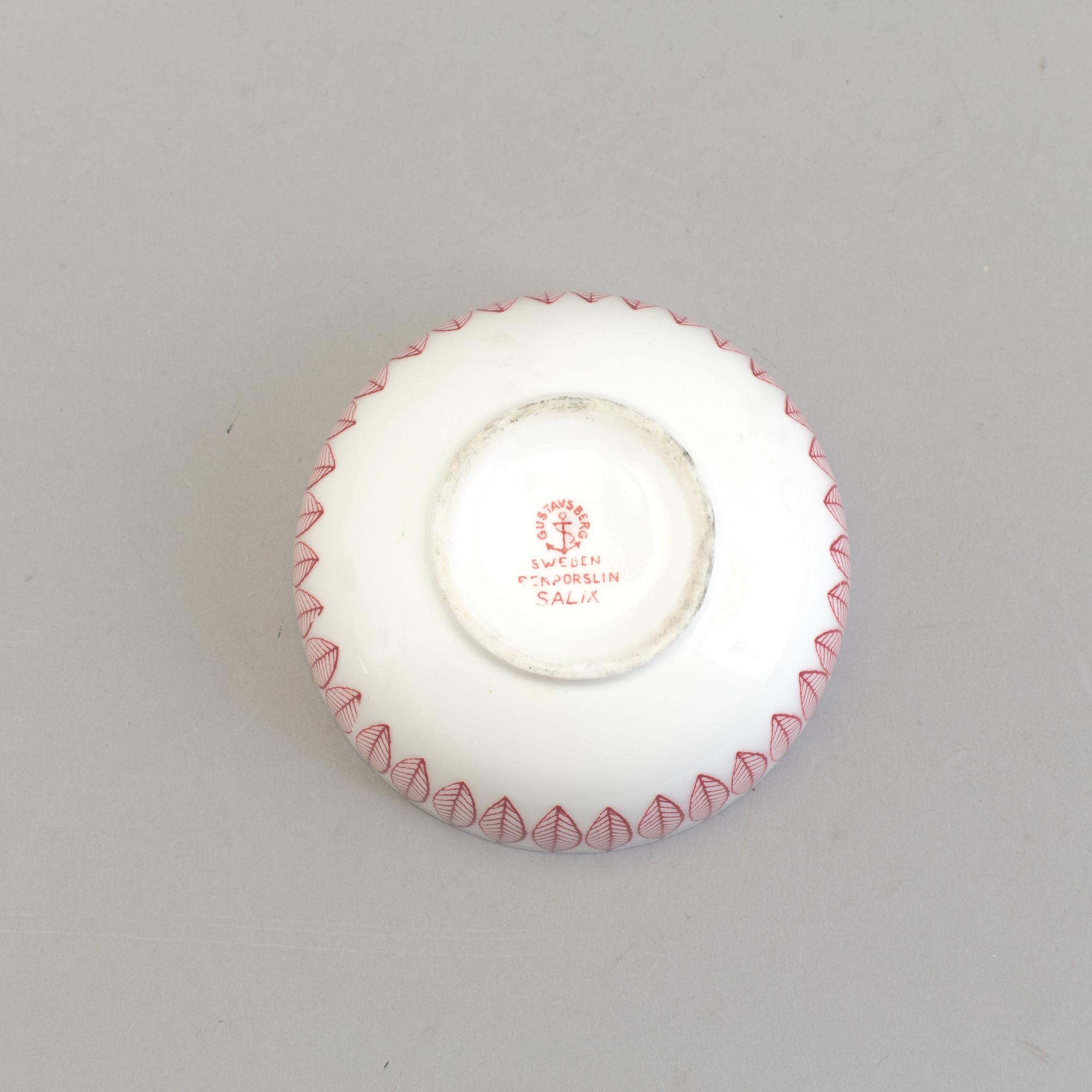 STIG LINDBERG, kaffeservis, 16 delar, benporslin, "Salix", Gustavsberg, 1960/60-tal.