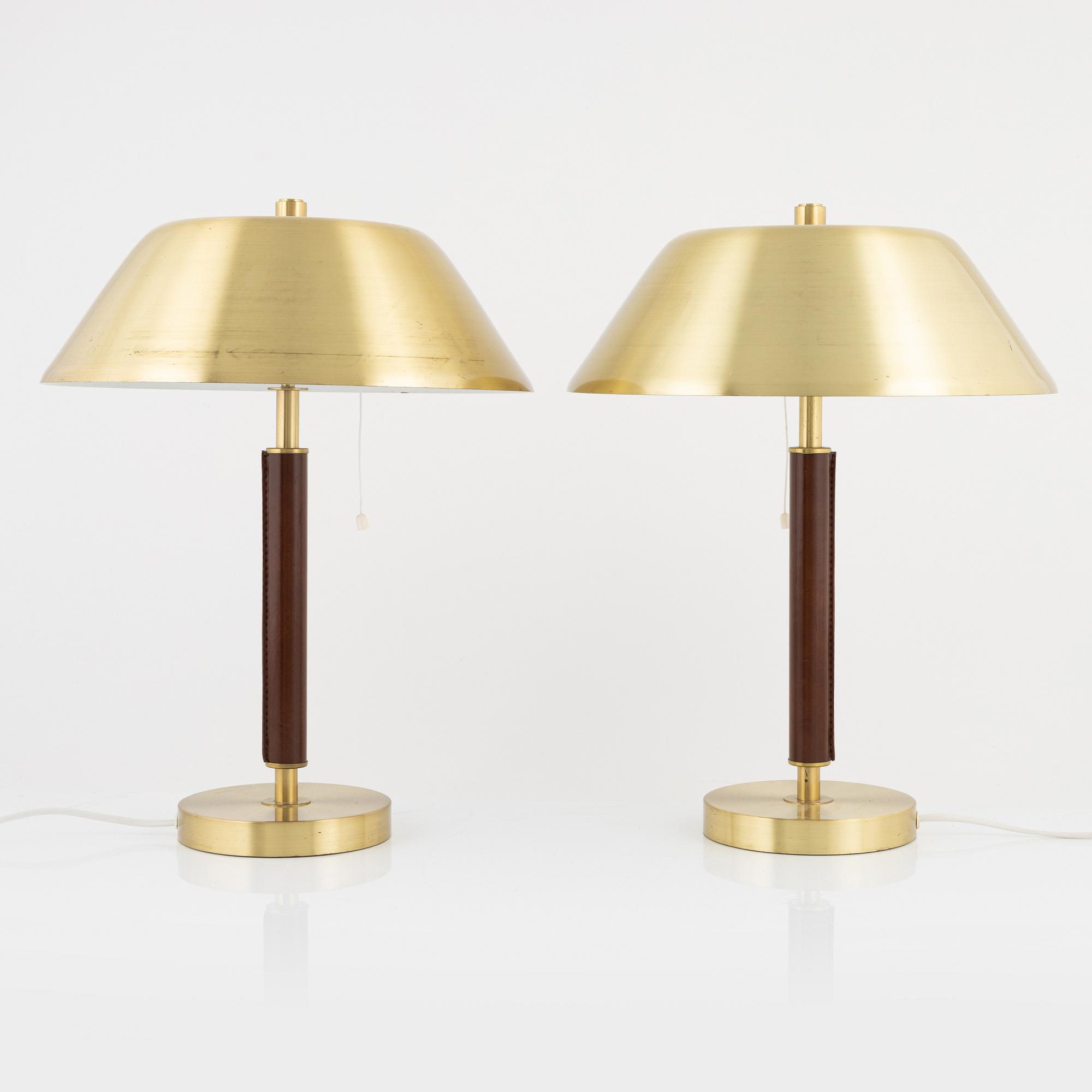 Bordslampor, ett par, Falkenbergs belysning, 1960-tal.