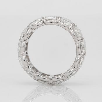 A circa 9.60ct Christopher designs, Uma, "L'amour" crisscut diamond eternity ring.