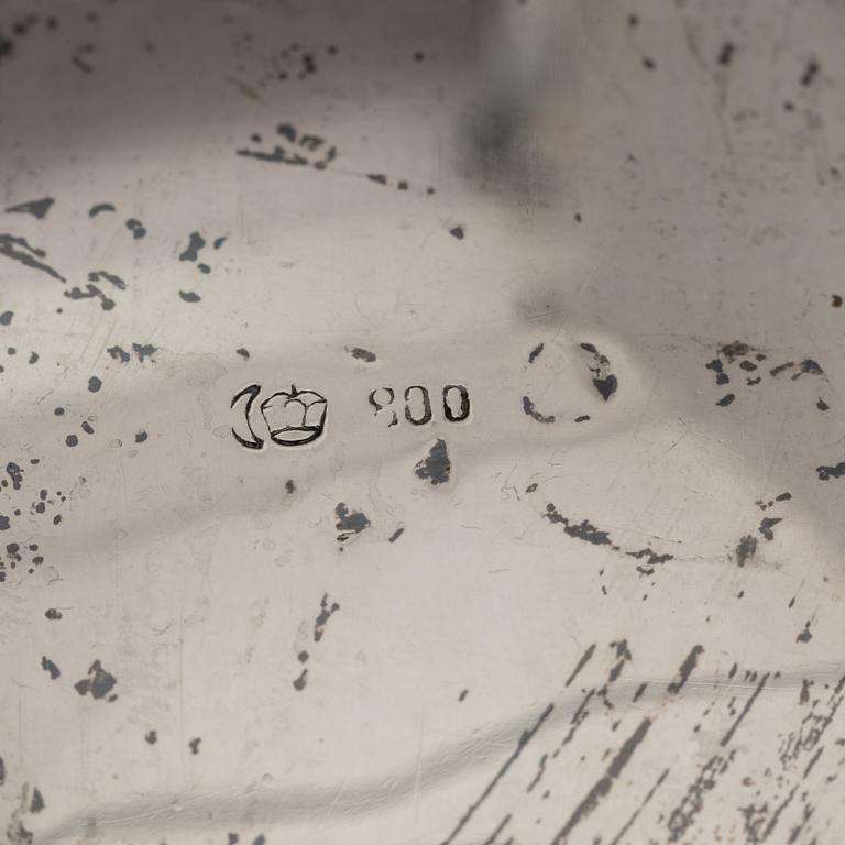 A German rococo style silver tea- and coffee service.