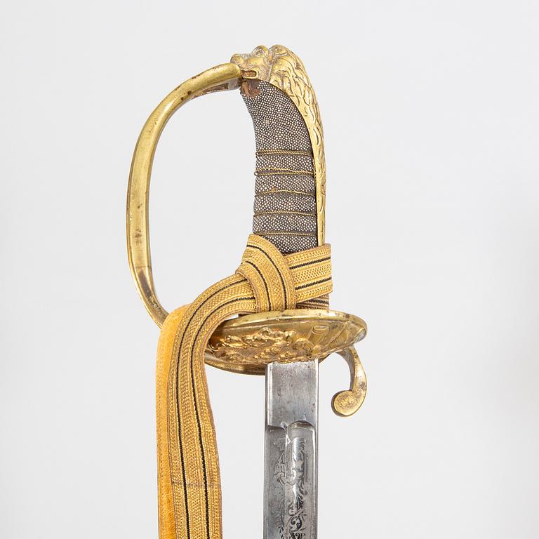 A Swedish infantery sabre, c 1870s, long.