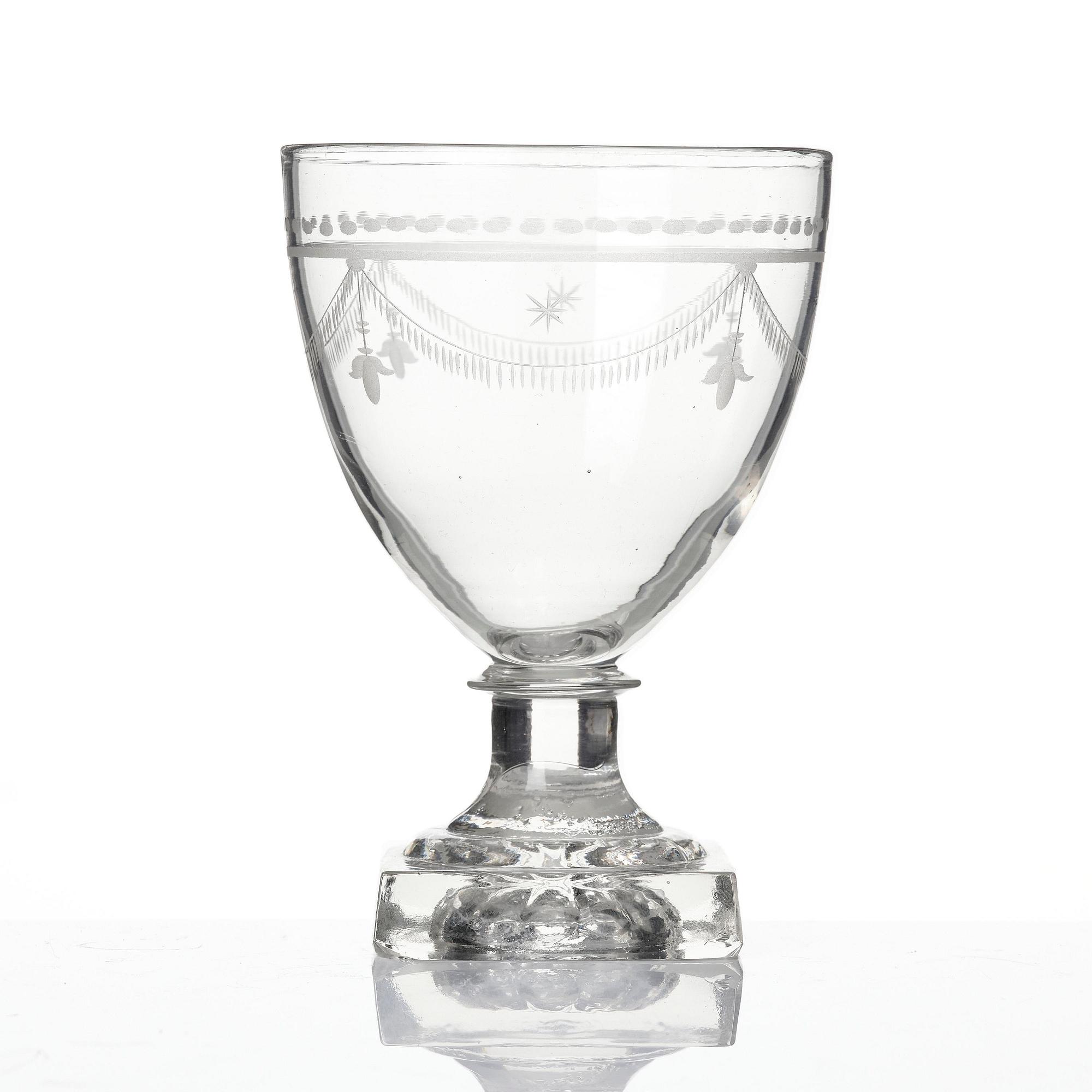 Wine glasses, twelve pieces, Sweden early 19th century.