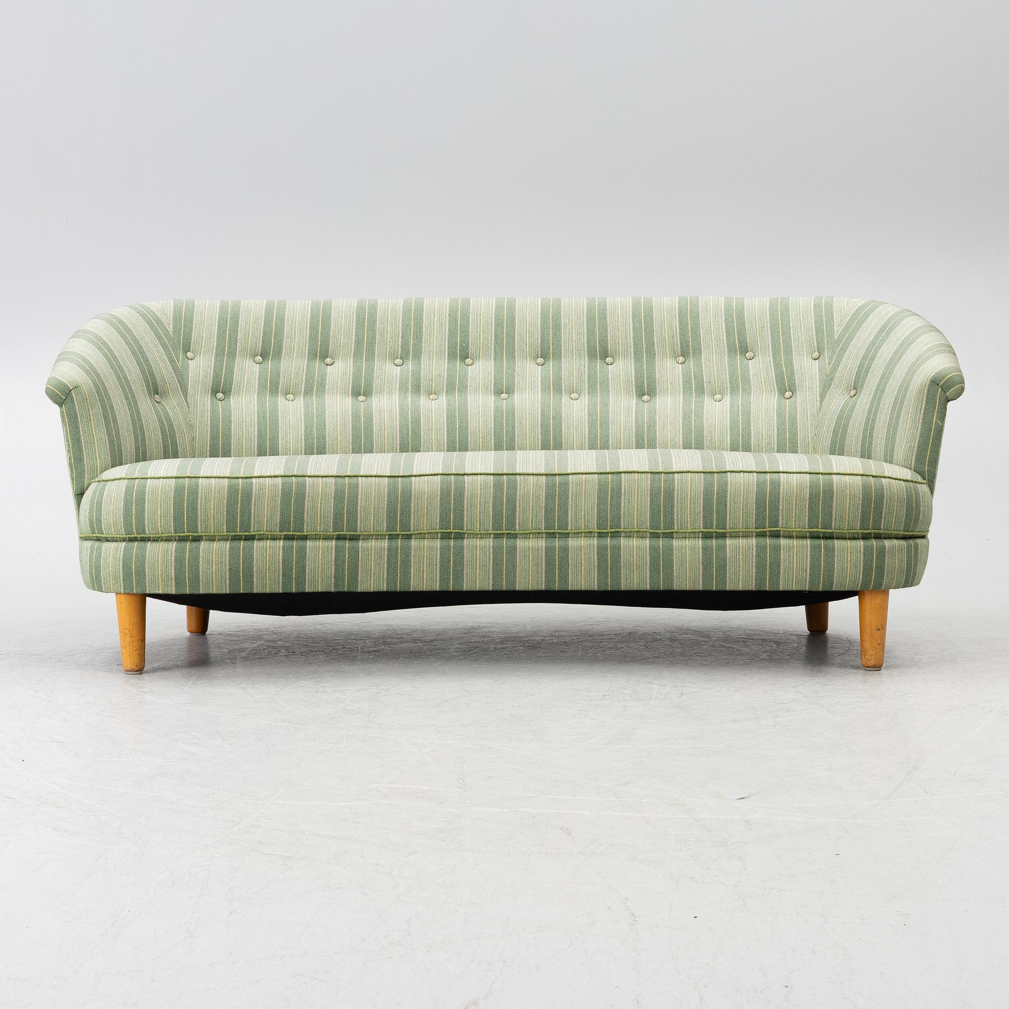 Carl Malmsten, soffa, svängd "Roma", 1900-talets mitt.