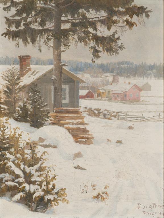 Dora Wahlroos, Winter view from Parainen.