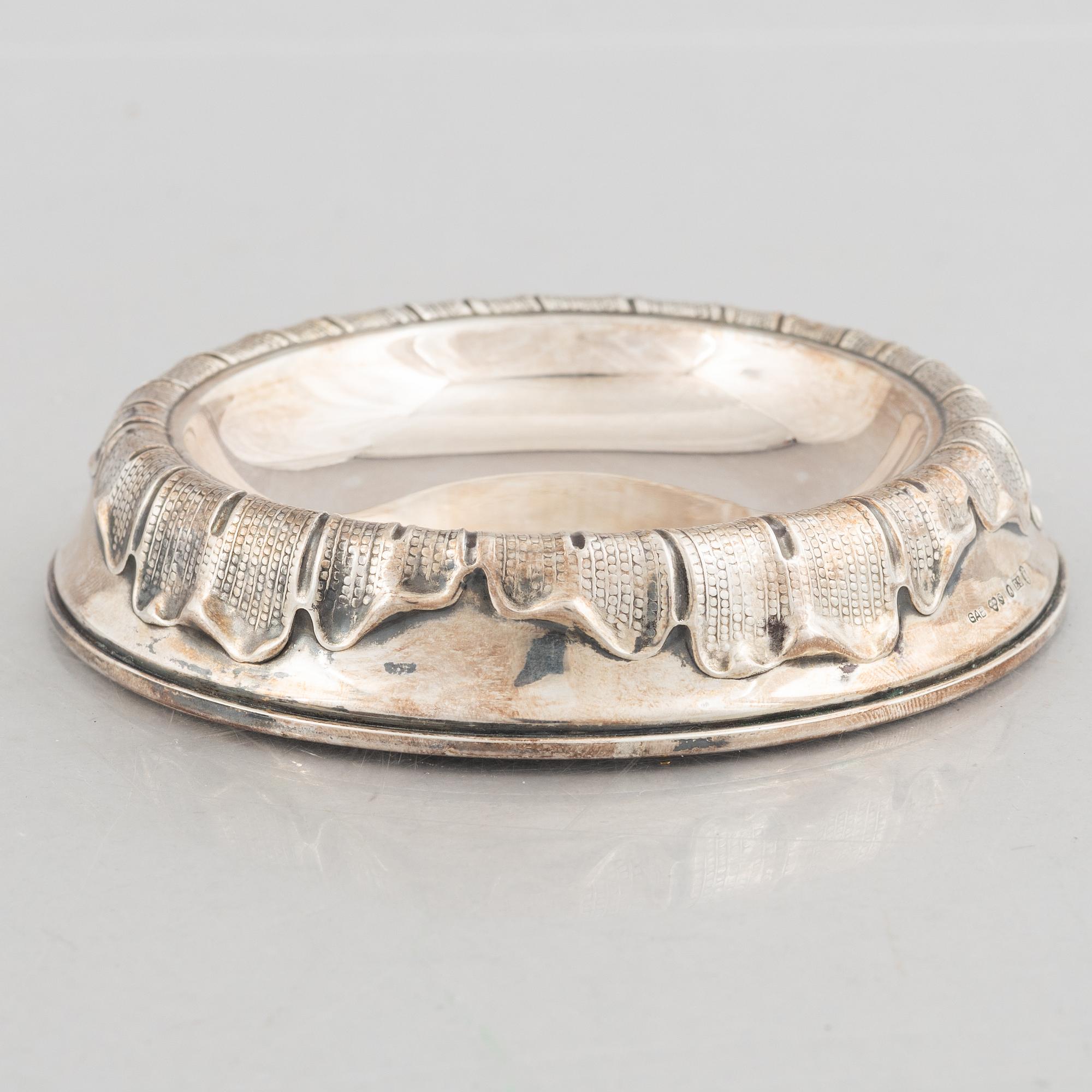 Ashtray, silver, GAB, Stockholm 1955.