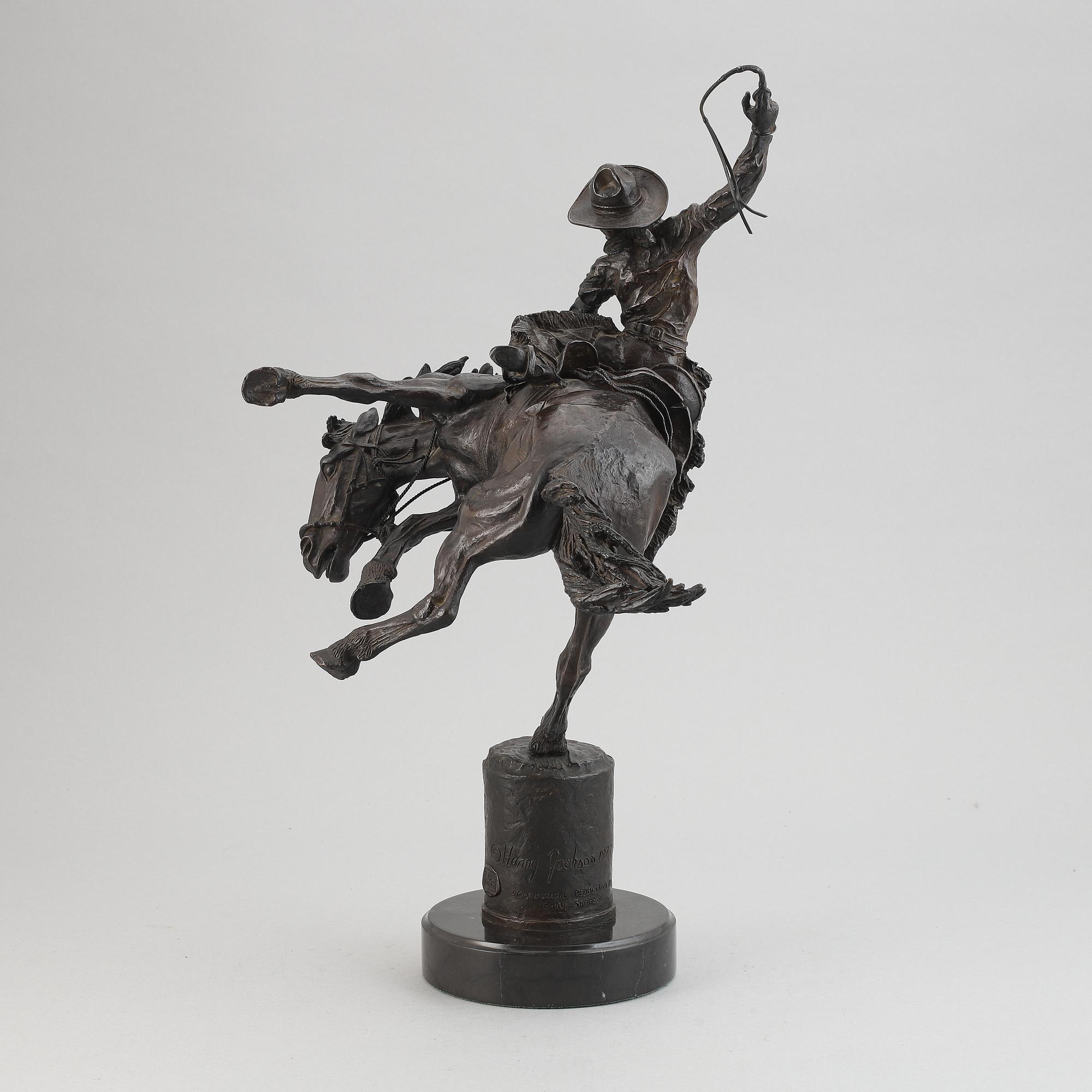 Harry Jackson, after. Sculpture. Signed. Foundry mark. Height 53 cm (including base).