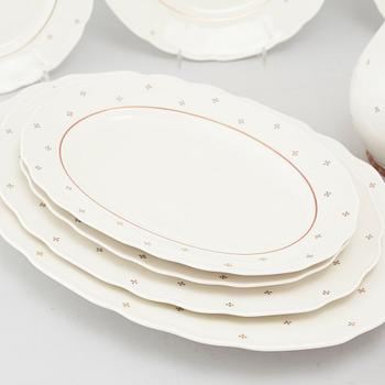 58 pieces of porcelain tableware from Rörstrand, 20th century.