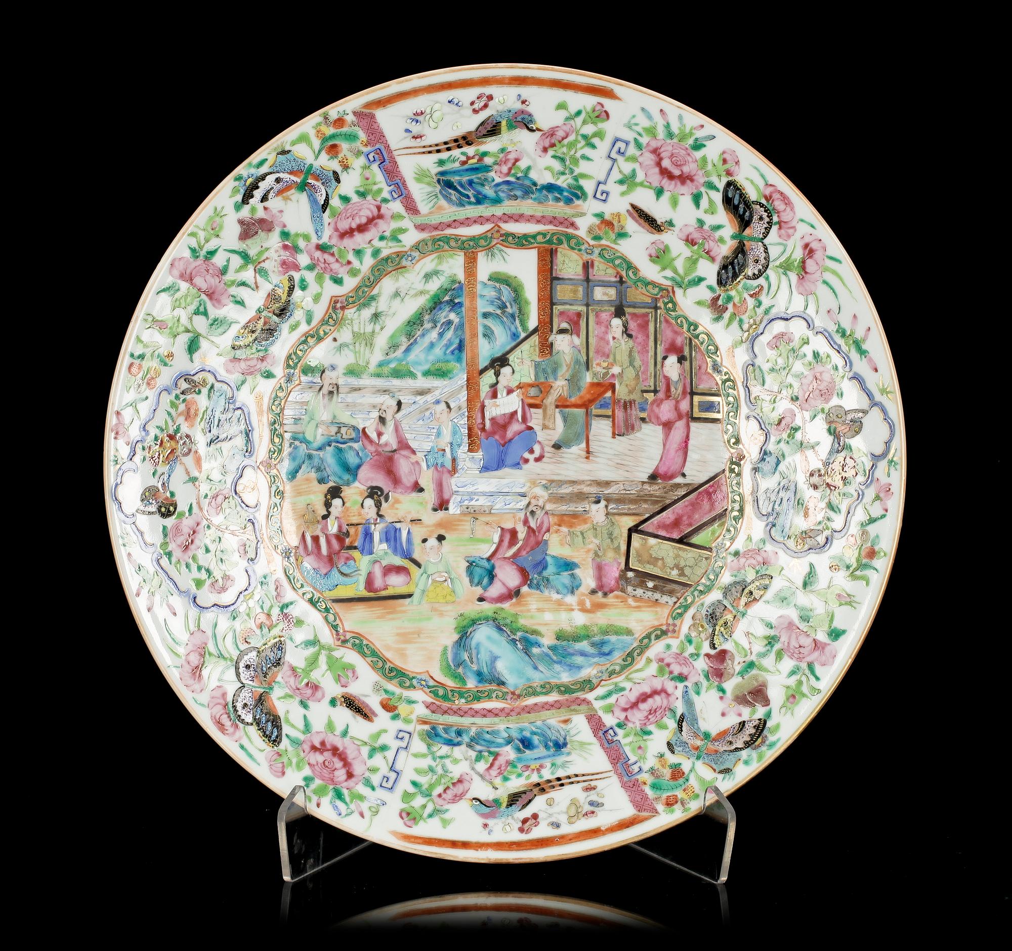 FAT, porslin, Kina, Kanton. 1800/1900-tal.