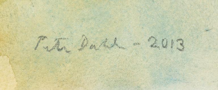 Peter Dahl, akvarell, signerad och daterad 2013.