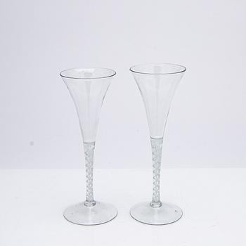 A set of glass, 13 pieces, 18th century.