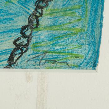 ENRICO BAJ, färglitografi, 1965, signerad 82/100.